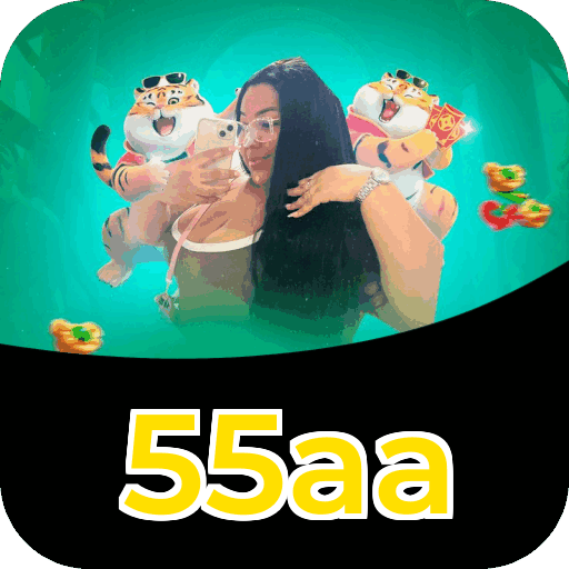 Plataforma 55aa mostrando interface moderna, jogos certificados e recursos de segurança licenciados
