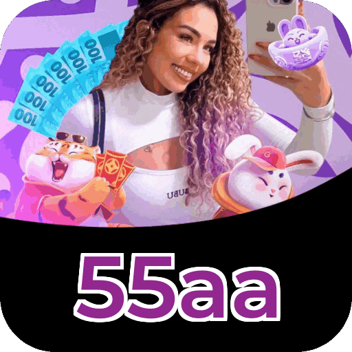 Passo a passo visual mostrando processo de download e instalação do aplicativo 55aa
